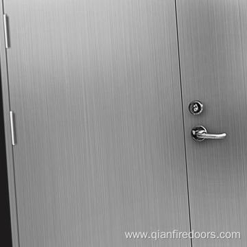 security fire rated double leaf stainless steel door